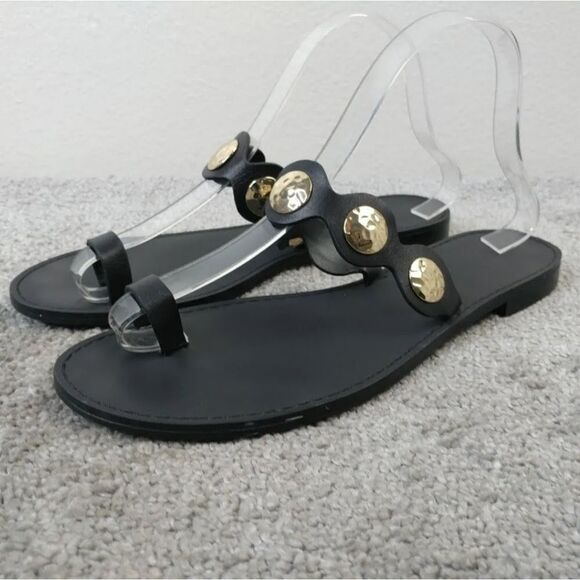 Banana Republic Black Sandals with Gold Embellishments - Picture 1 of 5